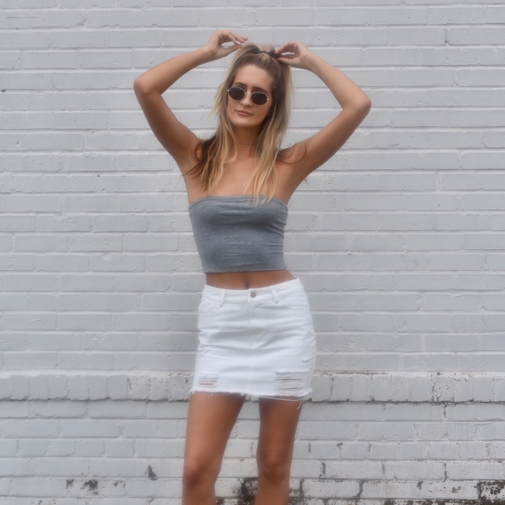 Gray tube top